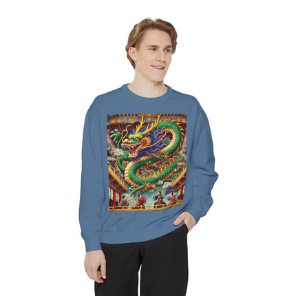 Tibetan Dragon Over Kabuki Duel Sweatshirt