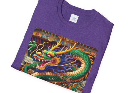 Tibetan Dragon Over Kabuki Duel Unisex Softstyle T-Shirt