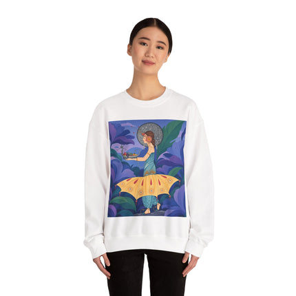 🦋🌿 The Butterfly Garden Offering Crewneck Sweatshirt – Art Deco Botanical Fantasy