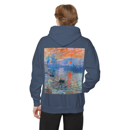 Sunrise by Claude Monet Unisex Garment-Dyed Hoodie