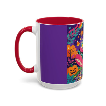 🌙🎃 The Lady Of Moonbeam Hollow Colorful Mug – Whimsical Halloween Charm