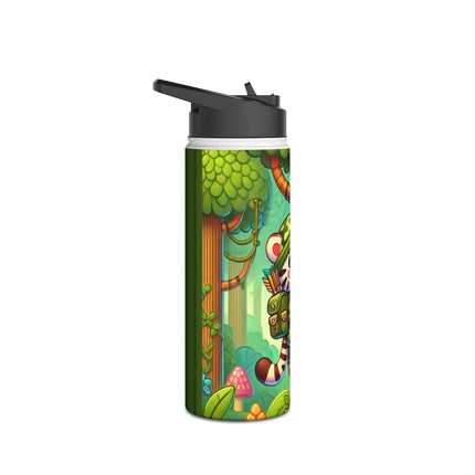 Stealthy Stripes Stainless Steel Water Bottle, Standard Lid