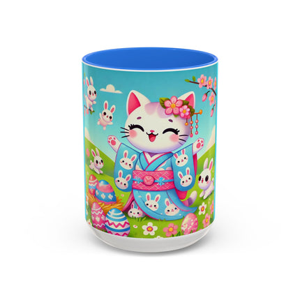 Springtime Kitten’s Easter Joy Colorful Mugs (11oz, 15oz)