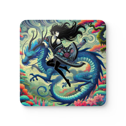 Mystic Guardian of the Sky Corkwood Coaster Set