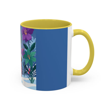🌹❄️ The Holly Rose Of Winter Colorful Mug – Art Deco Christmas Garden