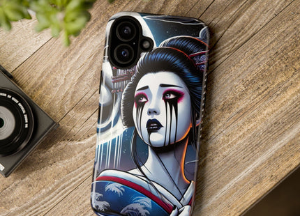 Geisha’s Black Ink Tears Phone Cases