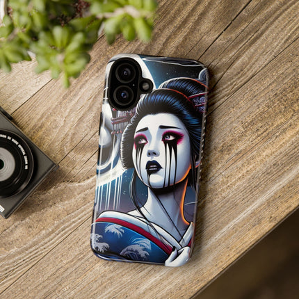 Geisha’s Black Ink Tears Phone Cases