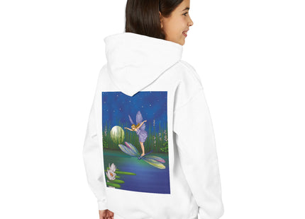 Fairy on a Dragonfly Youth Heavy Blend Hooded Sweatshirt