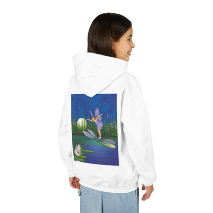 Fairy on a Dragonfly Youth Hooded Sweatshirt – Timeless Magic & Dreamlike Wonder