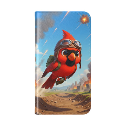 🐦✈️ The Cardinal Dive Bomber Flip Case – Bold Flight & Fearless Adventure