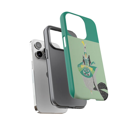 Peacock Dancer Phone Case – Opulent Glamour & Theatrical Elegance