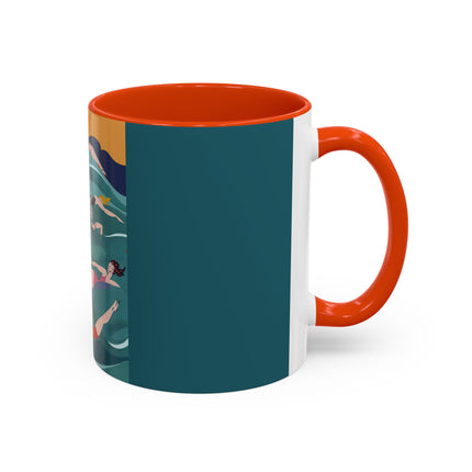 Summer Splash Colorful Mugs – Retro Beach Joy & Carefree Summer Vibes