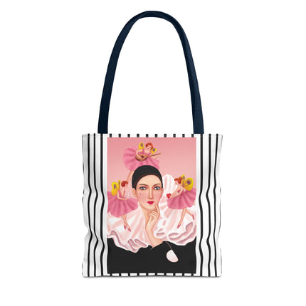 Pierrot & Fairies Dressed in Pink by Sofia Chiostri Tote Bag