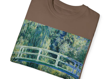 Water Lilies and Japanese Bridge by Claude Monet Unisex Garment-Dyed T-shirt