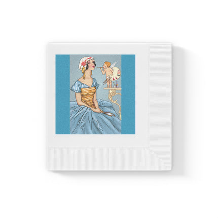 The Enchanting Painter White Coined Napkins