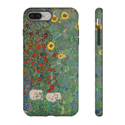 Farm Garden with Sunflowers by Gustav Klimt Phone Cases