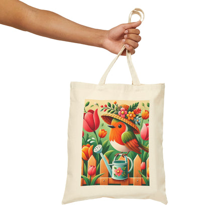 The Little Garden Tender Cotton Canvas Tote Bag – Sunshine, Care & Storybook Charm