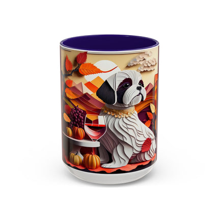 Shih Tzu at an Autumn Colorful Mugs (11oz, 15oz)