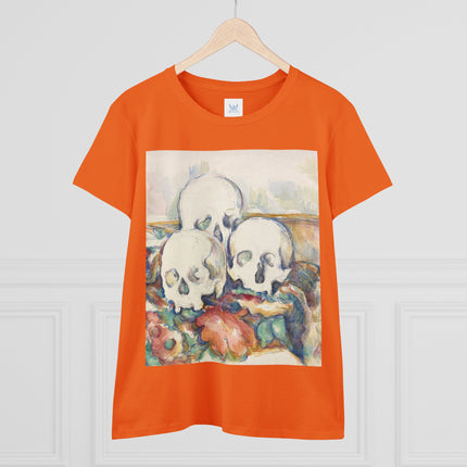 The Three Skulls by Paul Cézanne Women's Midweight Cotton Tee