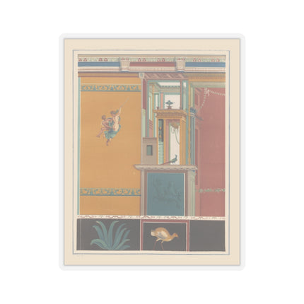 The most beautiful walls in Pompeii Pl.20 by Victor Steeger Kiss-Cut Stickers (4 Sizes)