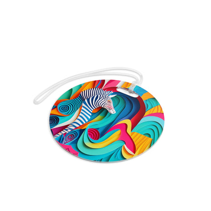 Surfing Zebra Luggage Tags