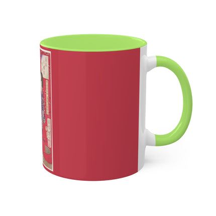 Wood for the Plum Tree by Tsukioka Yoshitoshi Colorful Mugs, 11oz