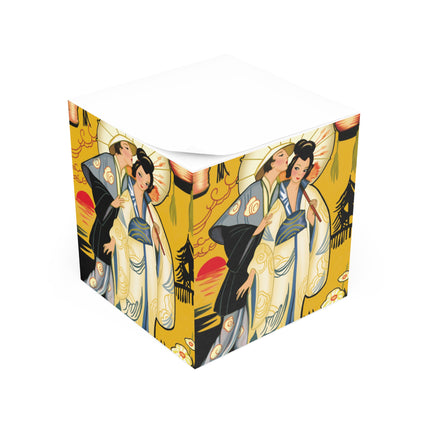 Golden Embrace Note Cube