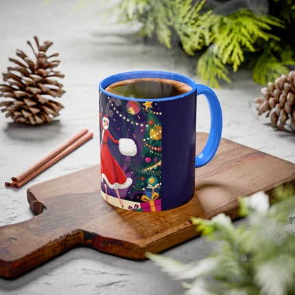 🎄❄️ The Christmas Snowball Dance Colorful Mug – Whimsical Holiday Fashion Fantasy