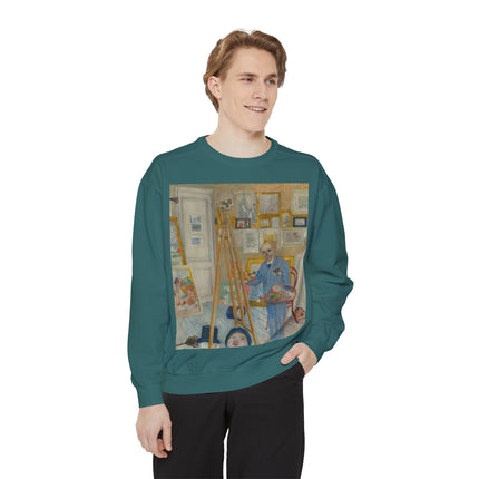 The Skeleton Painter by James Ensor Garment-Dyed Sweatshirt