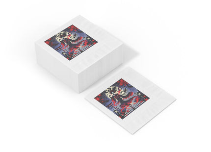 Halloween Sorceress White Coined Napkins