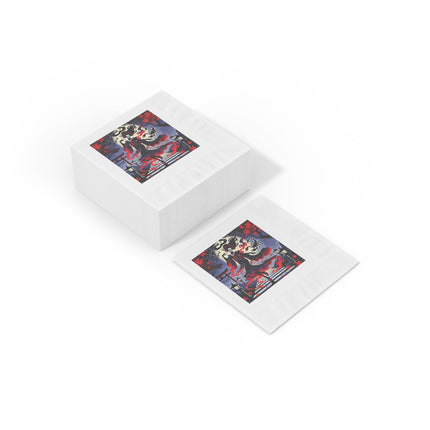 Halloween Sorceress White Coined Napkins