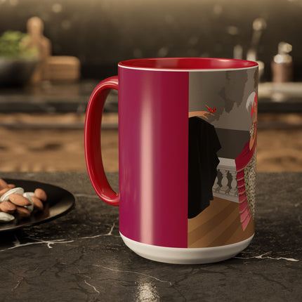 The Red Bird Colorful Mugs – Gentle Storybook Charm & Elegant Whimsy