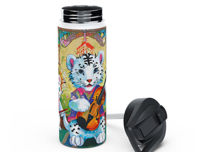 Melodies of the Snow Lion Cub Stainless Steel Water Bottle