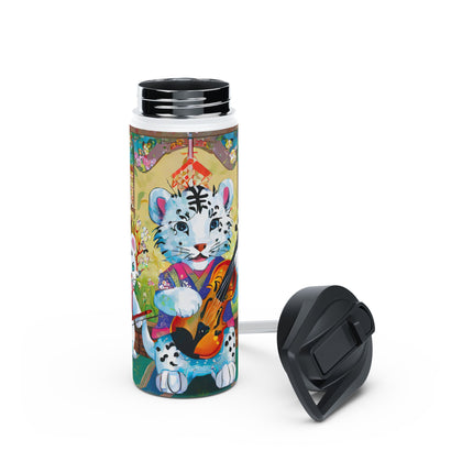Melodies of the Snow Lion Cub Stainless Steel Water Bottle