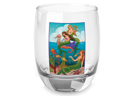 Three Mermaids with Strings of Pearls by Carlo Chiostri Whiskey Glass
