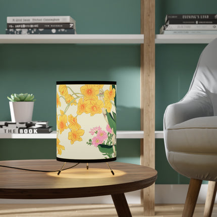 Golden Bow Orchid by Tanigami Kônan Tripod Lamp