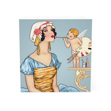 The Enchanting Painter: A Fairy's Artistic Touch Note Cube