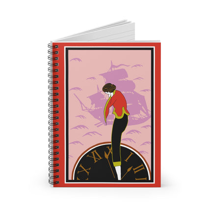 Woman Waiting for her Beloved at 1:59 by Kobayashi Kaichi Spiral Notebook - Ruled Line