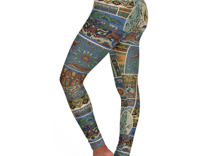 Chinois et Japonais by Auguste Racinet High Waisted Yoga Leggings (AOP)