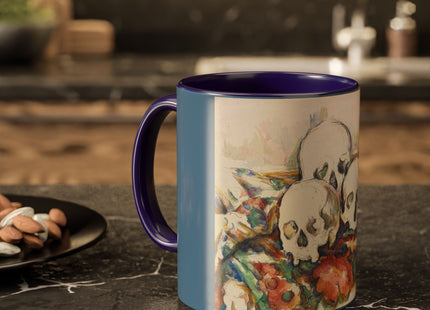 The Three Skulls by Paul Cézanne Colorful Mugs (11oz, 15oz)