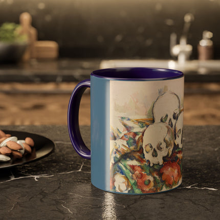 The Three Skulls by Paul Cézanne Colorful Mugs (11oz, 15oz)
