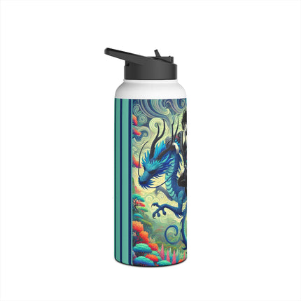 Mystic Guardian of the Sky Stainless Steel Water Bottle, Standard Lid