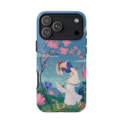 🌸☂️ The Lady Of The Falling Blossoms Phone Case – Art Deco Garden Whimsy