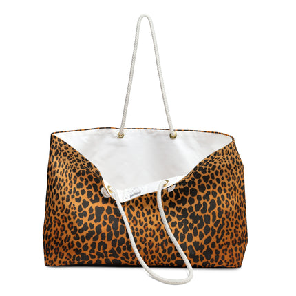 Classic Leopard Print Weekender Bag