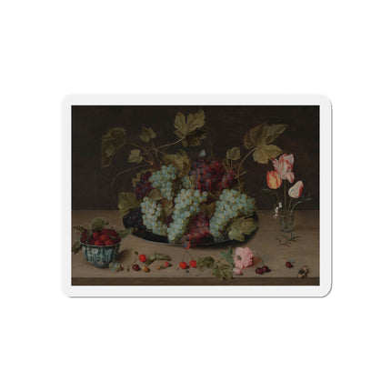 Still-life with Grapes, Flowers, & Berries by Isaak Soreau Die-Cut Magnets (5 Sizes)