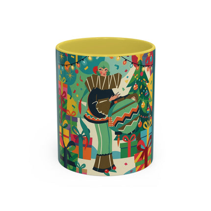 🎄✨ The Lady Of The Christmas Ornament Colorful Mug – Art Deco Holiday Fantasy