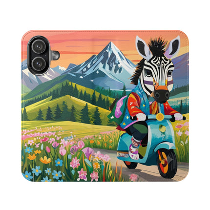 🦓🛴 Stripes on Wheels Flip Case – Sunny Adventures & Storybook Fun
