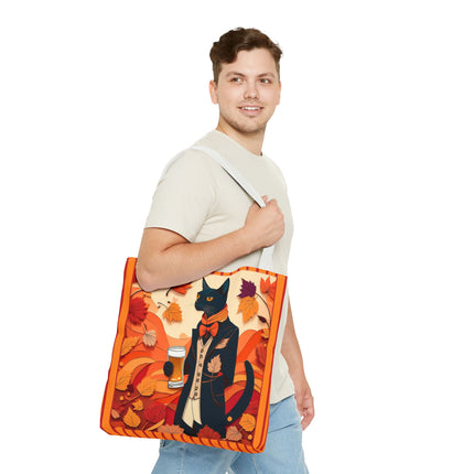 Siamese Cat at an Autumn Harvest Fair Tote Bag (AOP)