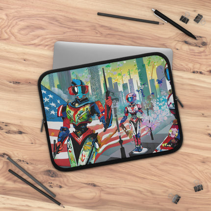 High Fashion Cyberpunk CIA Robots Laptop Sleeve