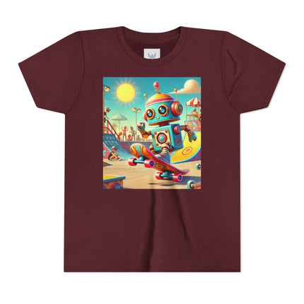 Skate Park Robot Youth Short Sleeve Tee